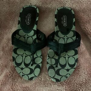 Coach Erinn Black and Gray Sandals
